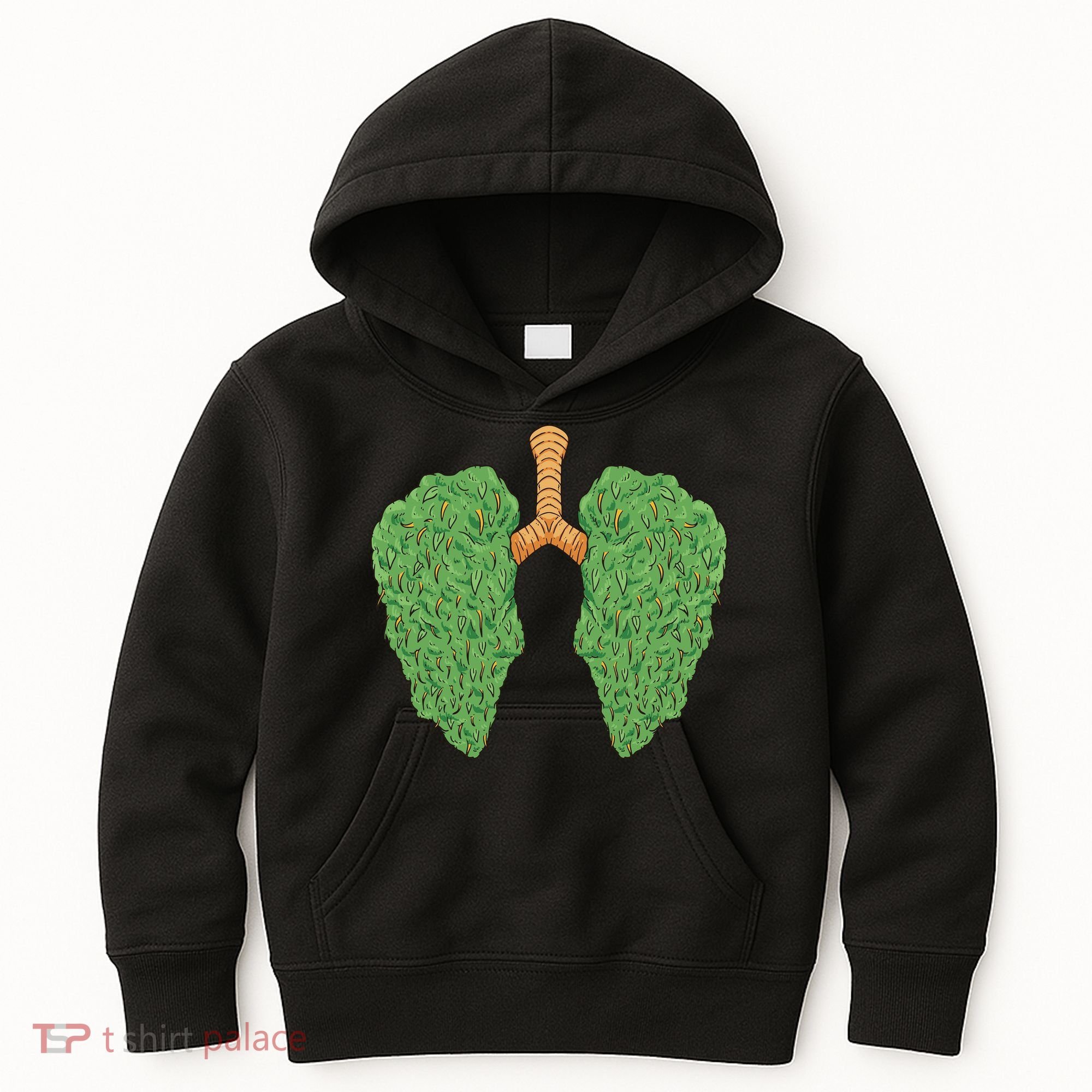 Weed Lung Marijuana Funny Kids Hoodie