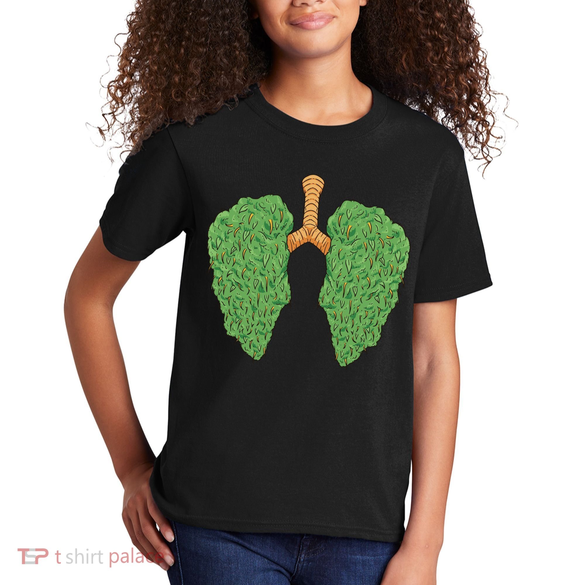 Weed Lung Marijuana Funny Kids T-Shirt
