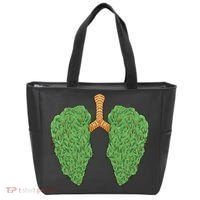 Weed Lung Marijuana Funny Tote Bag thumb 0