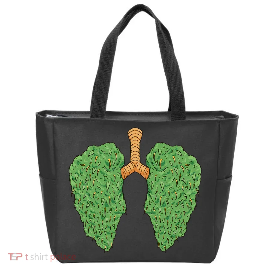Weed Lung Marijuana Funny Tote Bag
