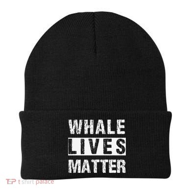 Whale Lives Matter Whales Funny Marine Biology Biologist Beanie