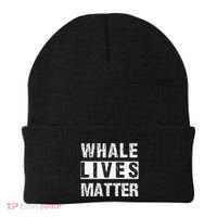 Whale Lives Matter Whales Funny Marine Biology Biologist Beanie thumb 0