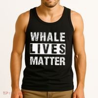 Whale Lives Matter Whales Funny Marine Biology Biologist Tank Top thumb 3
