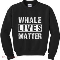 Whale Lives Matter Whales Funny Marine Biology Biologist Kids Sweatshirt thumb 0
