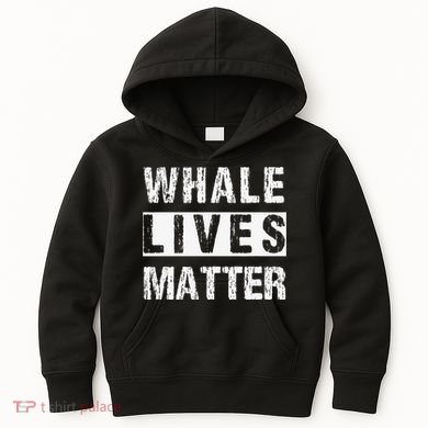 Whale Lives Matter Whales Funny Marine Biology Biologist Kids Hoodie