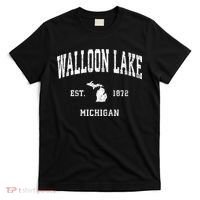 Walloon Lake Michigan Mi Vintage Athletic Sports T-Shirt thumb 0