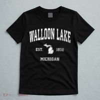 Walloon Lake Michigan Mi Vintage Athletic Sports T-Shirt thumb 5