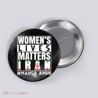 Women's Lives Matter Mahsa Amini Iran Support Button