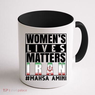 Women's Lives Matter Mahsa Amini Iran Support Coffee Mug back