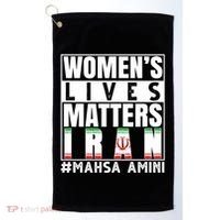 Women's Lives Matter Mahsa Amini Iran Support Golf Towel thumb 0