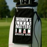 Women's Lives Matter Mahsa Amini Iran Support Golf Towel thumb 2