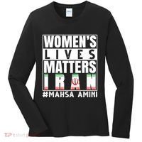 Women's Lives Matter Mahsa Amini Iran Support Women's Long Sleeve Shirt thumb 0