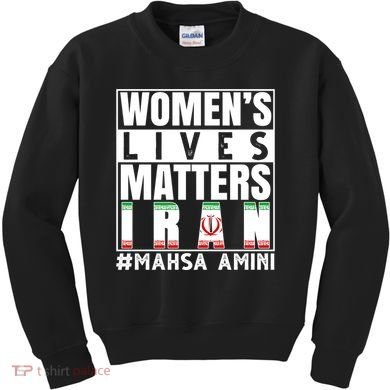Women's Lives Matter Mahsa Amini Iran Support Kids Sweatshirt