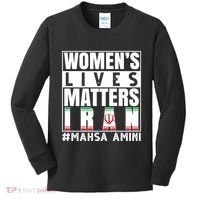 Women's Lives Matter Mahsa Amini Iran Support Kids Long Sleeve Shirt thumb 0