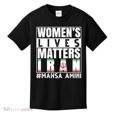 Women's Lives Matter Mahsa Amini Iran Support Kids T-Shirt