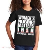 Women's Lives Matter Mahsa Amini Iran Support Kids T-Shirt thumb 2