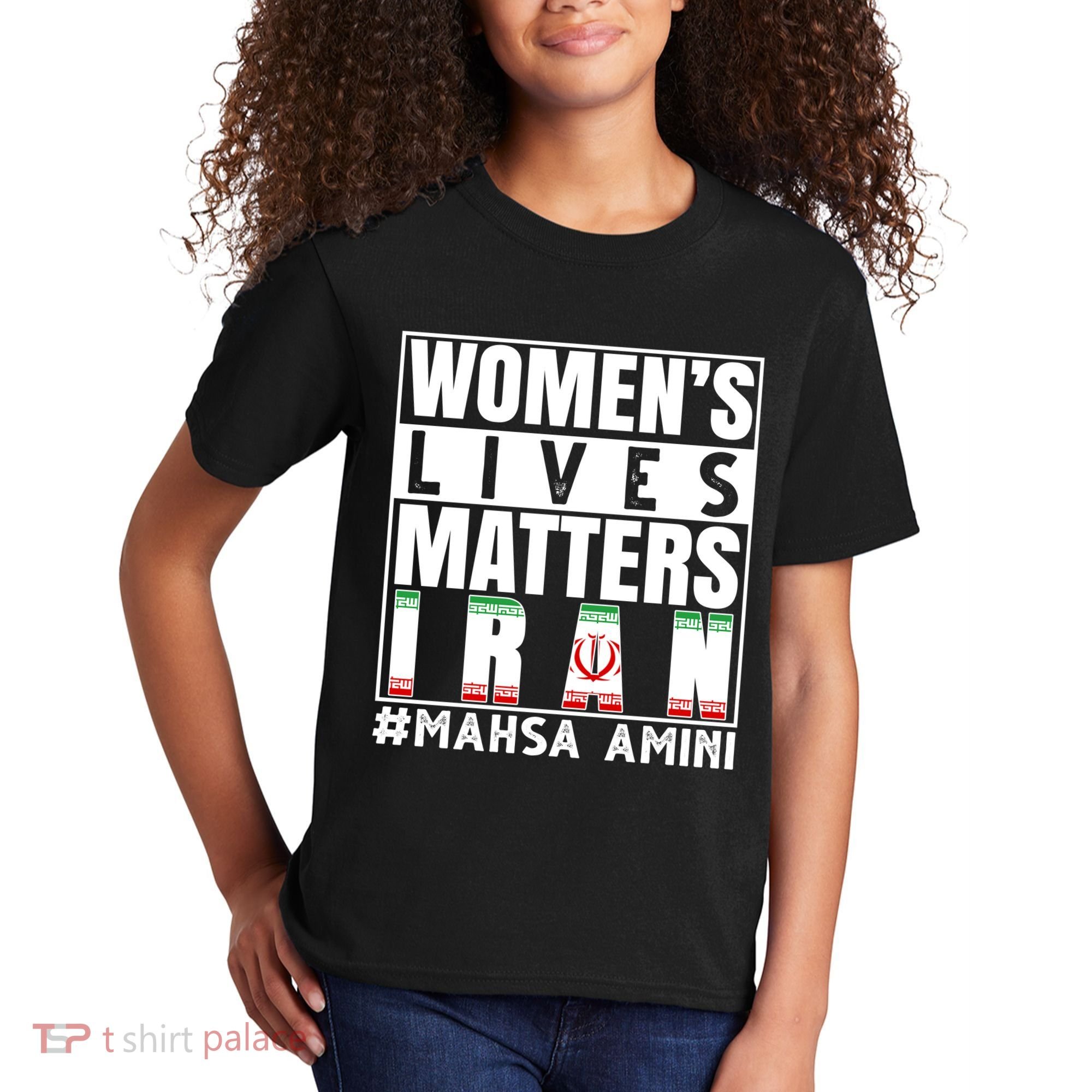 Women's Lives Matter Mahsa Amini Iran Support Kids T-Shirt