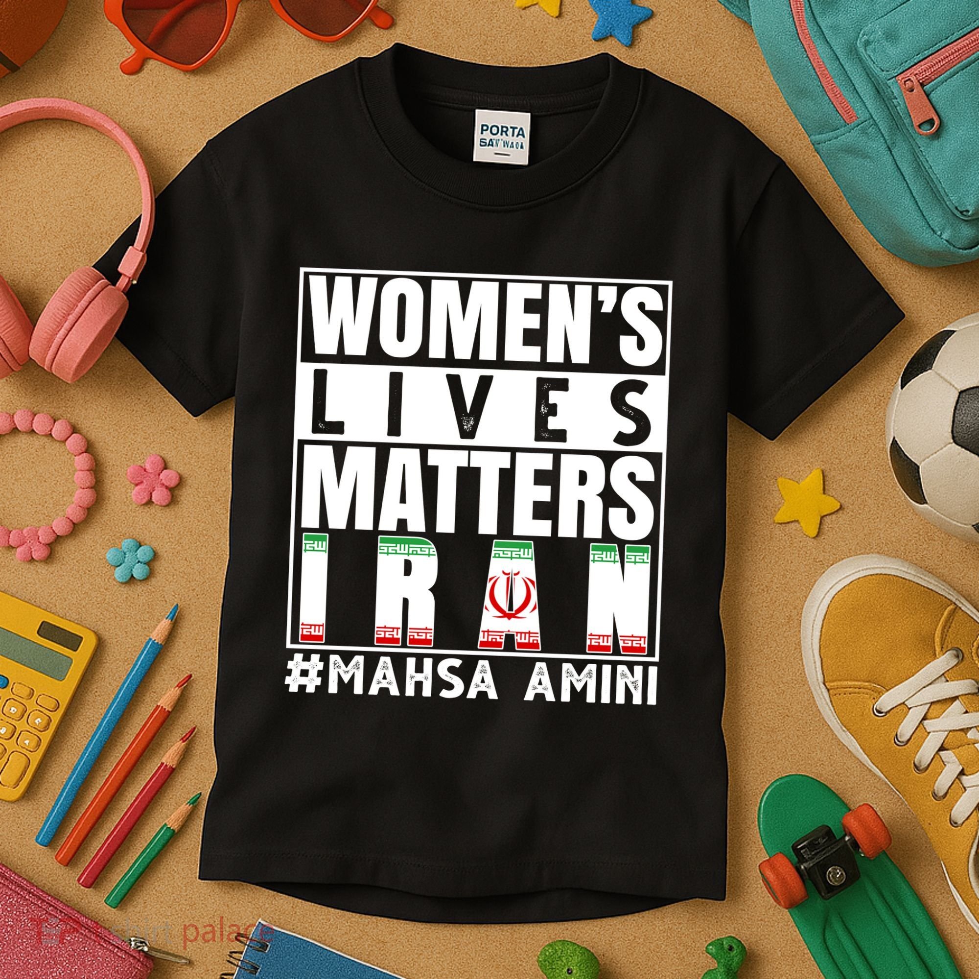 Women's Lives Matter Mahsa Amini Iran Support Kids T-Shirt