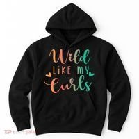 Wild Like My Curls Funny Curly Hair Le Tie Dye Hoodie thumb 0