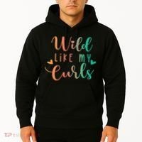 Wild Like My Curls Funny Curly Hair Le Tie Dye Hoodie thumb 2
