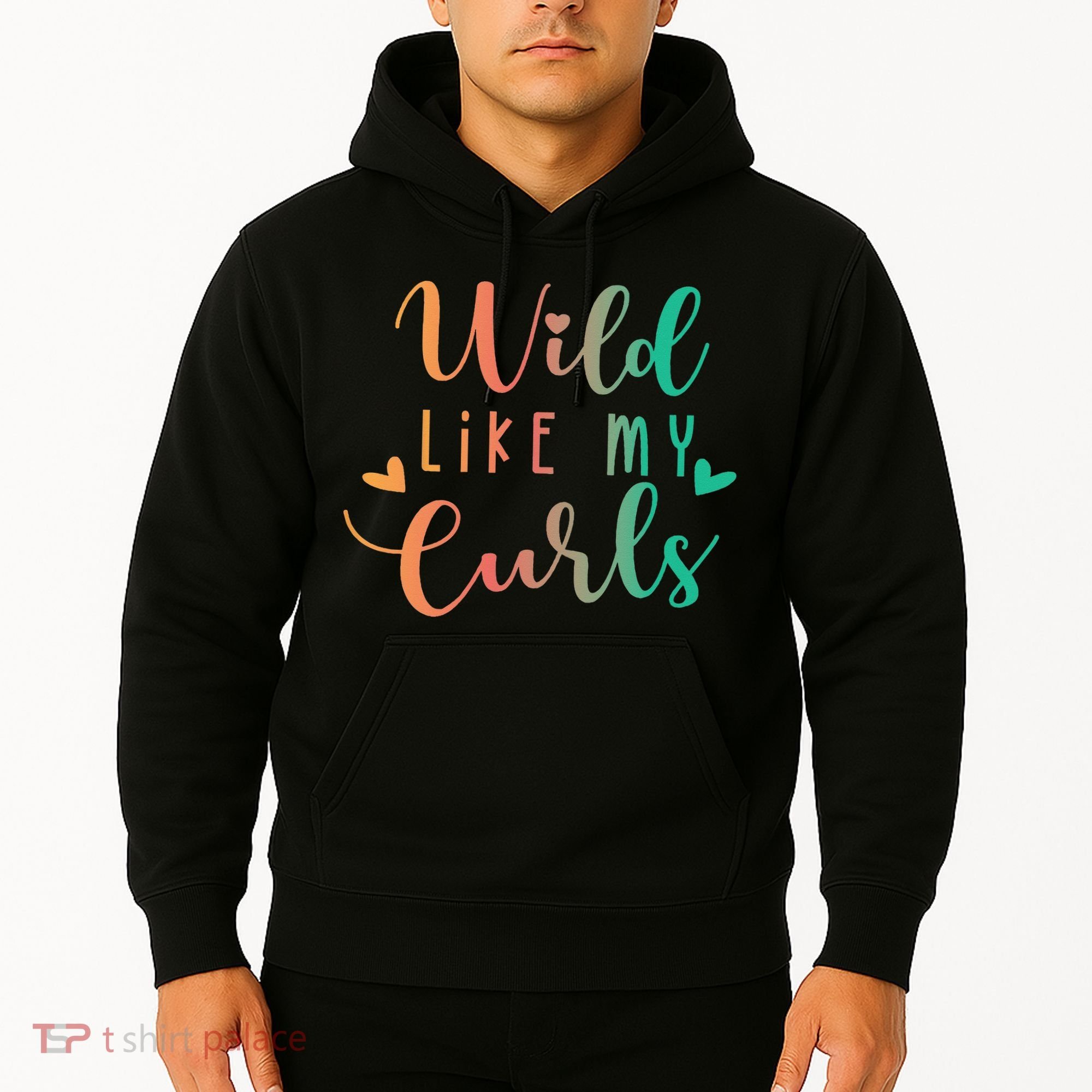 Wild Like My Curls Funny Curly Hair Le Tie Dye Hoodie