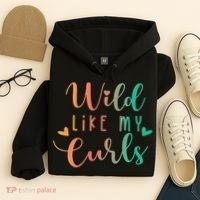 Wild Like My Curls Funny Curly Hair Le Tie Dye Hoodie thumb 4