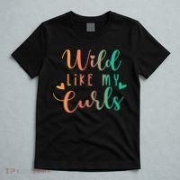 Wild Like My Curls Funny Curly Hair Le Tie Dye T-Shirt thumb 5