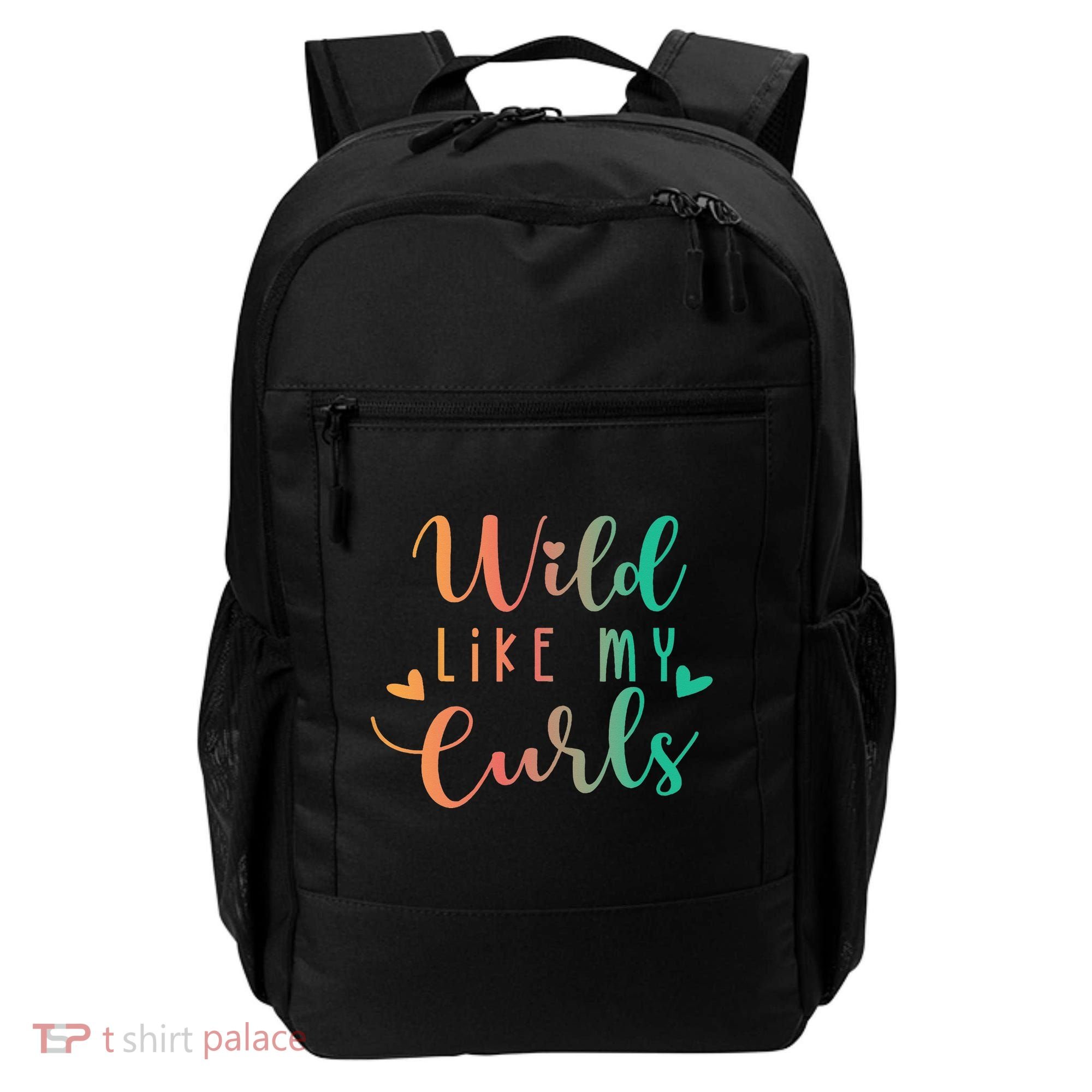 Wild Like My Curls Funny Curly Hair Le Tie Dye Backpack