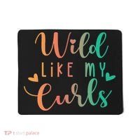 Wild Like My Curls Funny Curly Hair Le Tie Dye Mousepad thumb 0