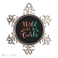Wild Like My Curls Funny Curly Hair Le Tie Dye Ornament thumb 0