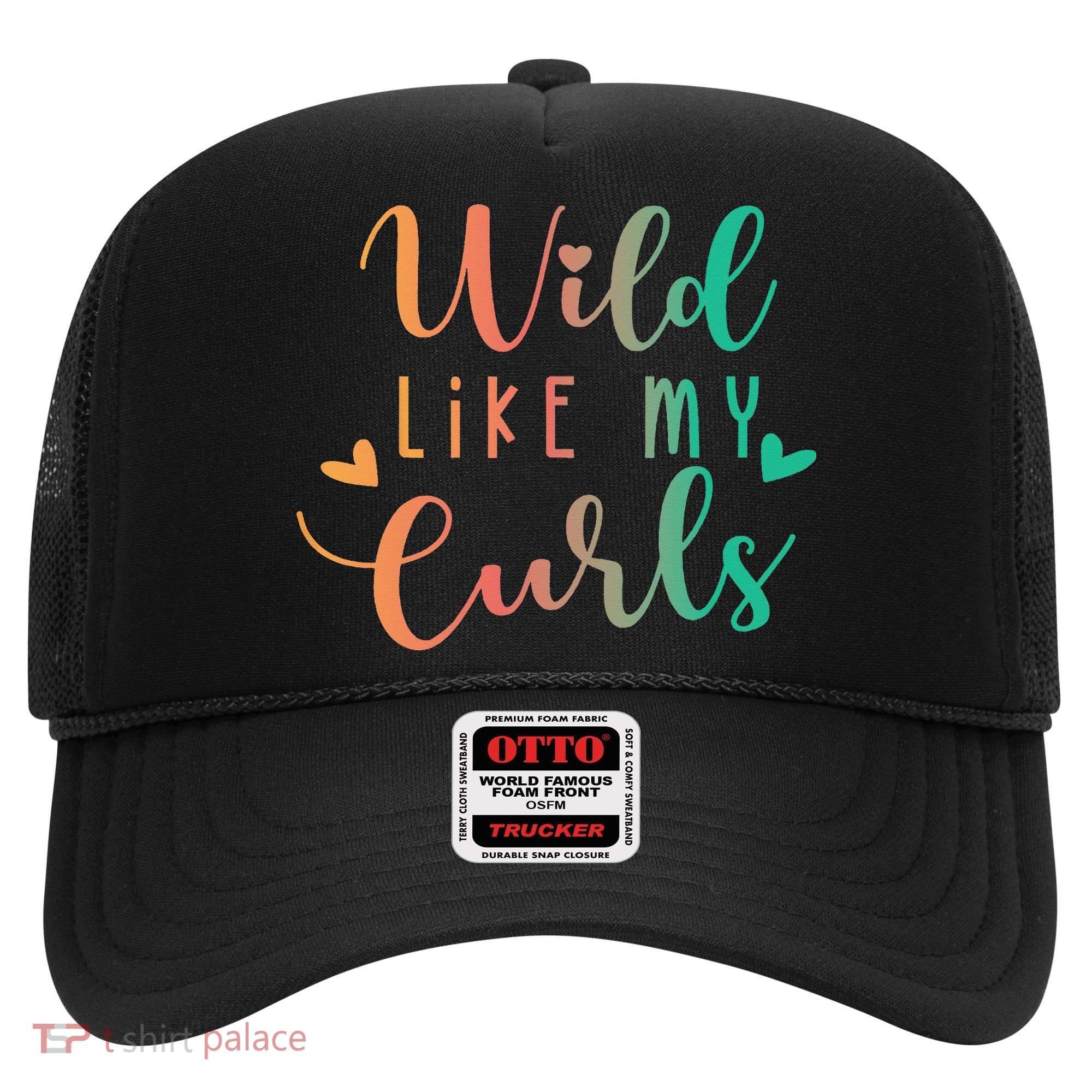 Wild Like My Curls Funny Curly Hair Le Tie Dye Hat