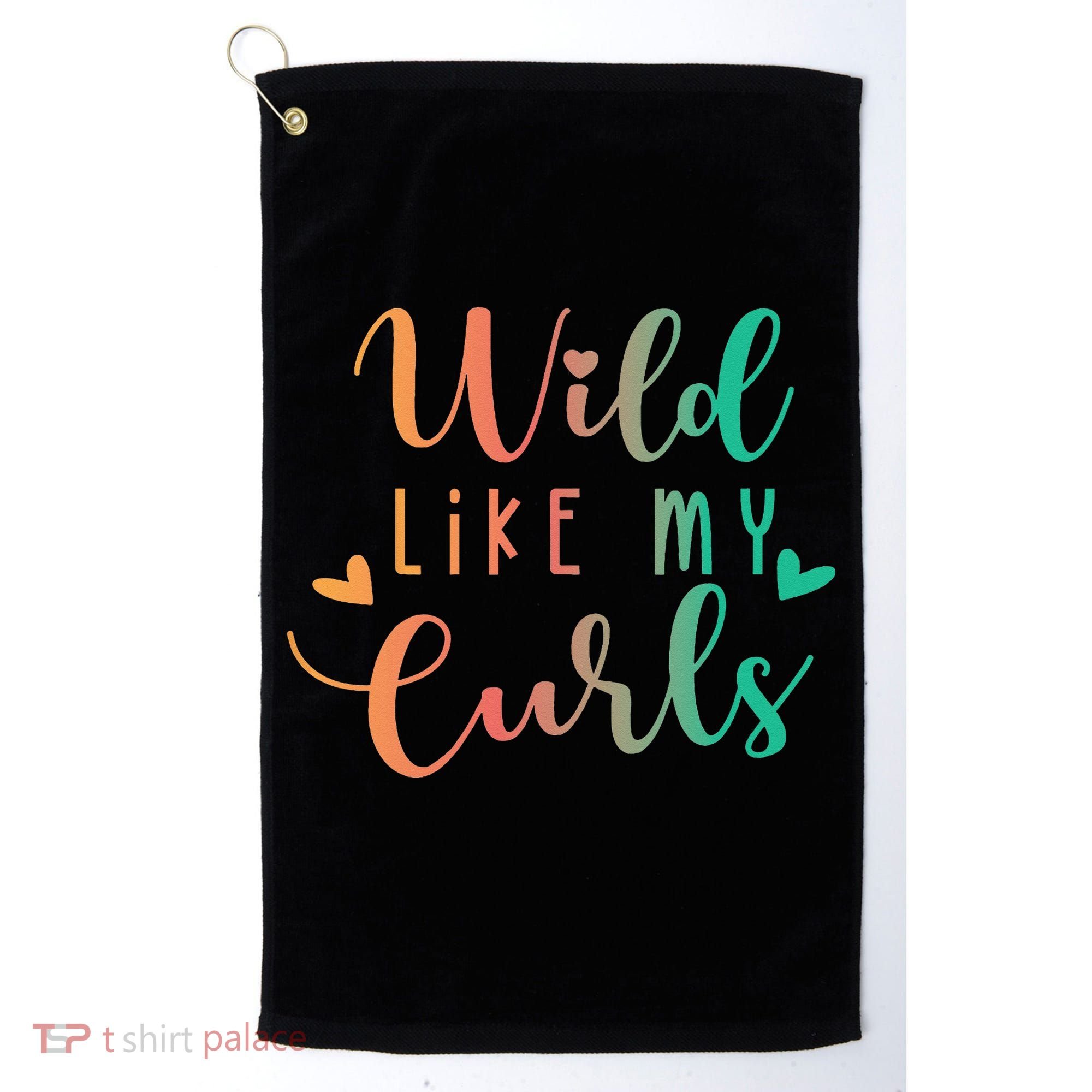Wild Like My Curls Funny Curly Hair Le Tie Dye Golf Towel