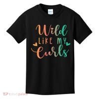 Wild Like My Curls Funny Curly Hair Le Tie Dye Kids T-Shirt thumb 0