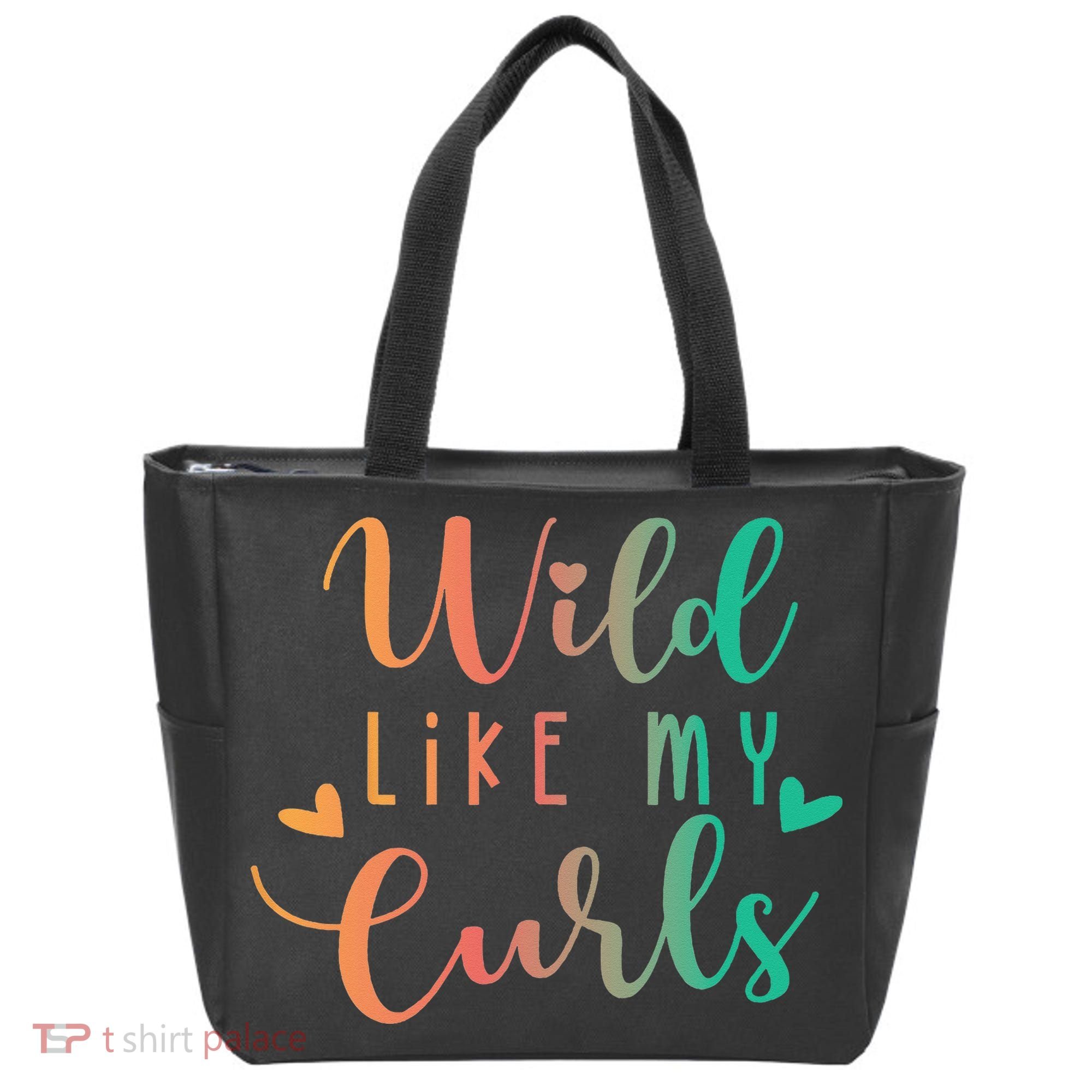 Wild Like My Curls Funny Curly Hair Le Tie Dye Tote Bag
