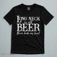 Womens Long Neck Ice Cold Beer Never Broke My Heart T-Shirt thumb 5