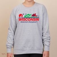 Wisconsin License Plate Americas Dairyland Women's Sweatshirt thumb 0