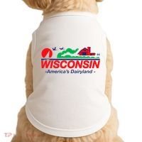 Wisconsin License Plate Americas Dairyland Doggie Tank thumb 0