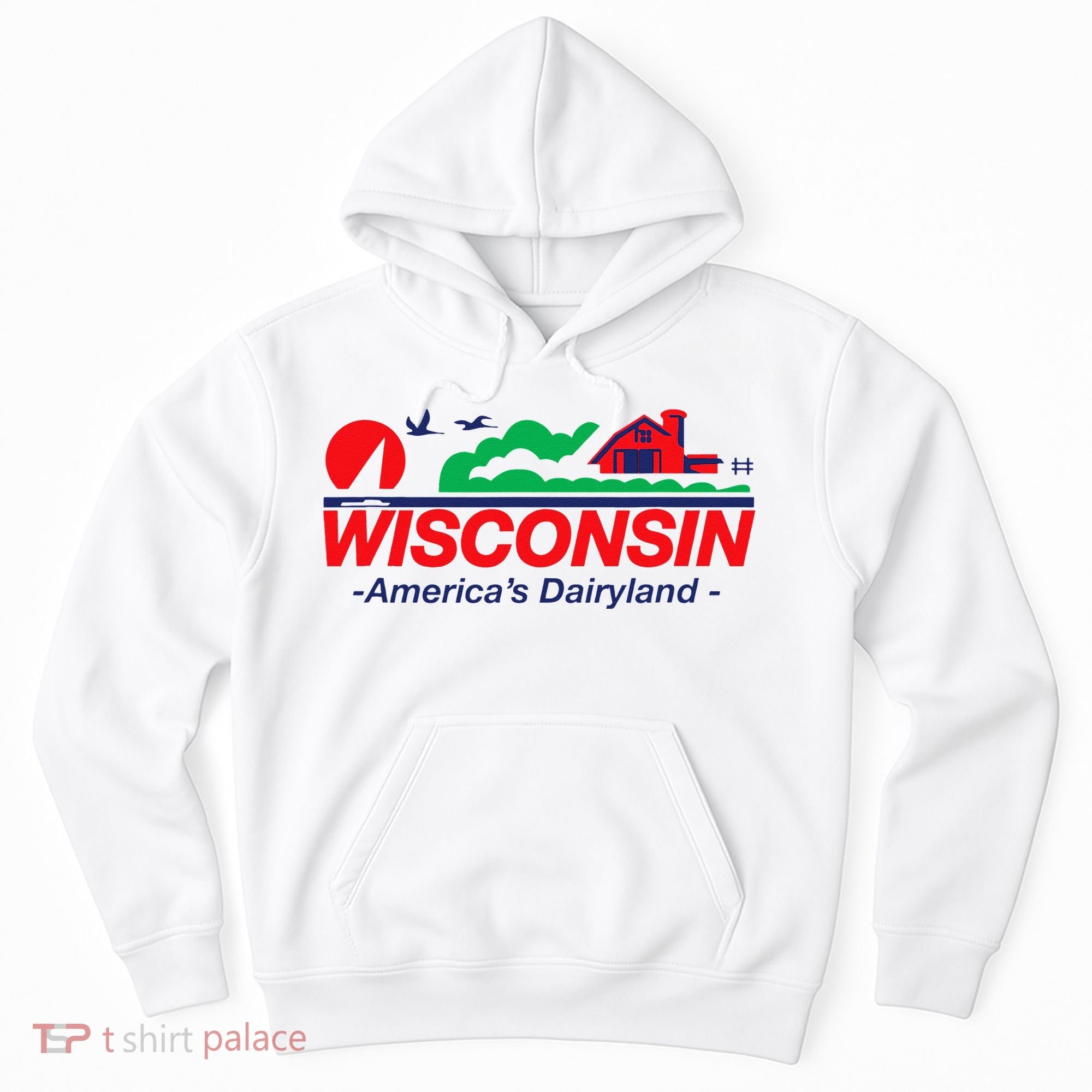 Wisconsin License Plate Americas Dairyland Hoodie