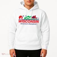 Wisconsin License Plate Americas Dairyland Hoodie thumb 2