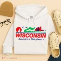 Wisconsin License Plate Americas Dairyland Hoodie thumb 4
