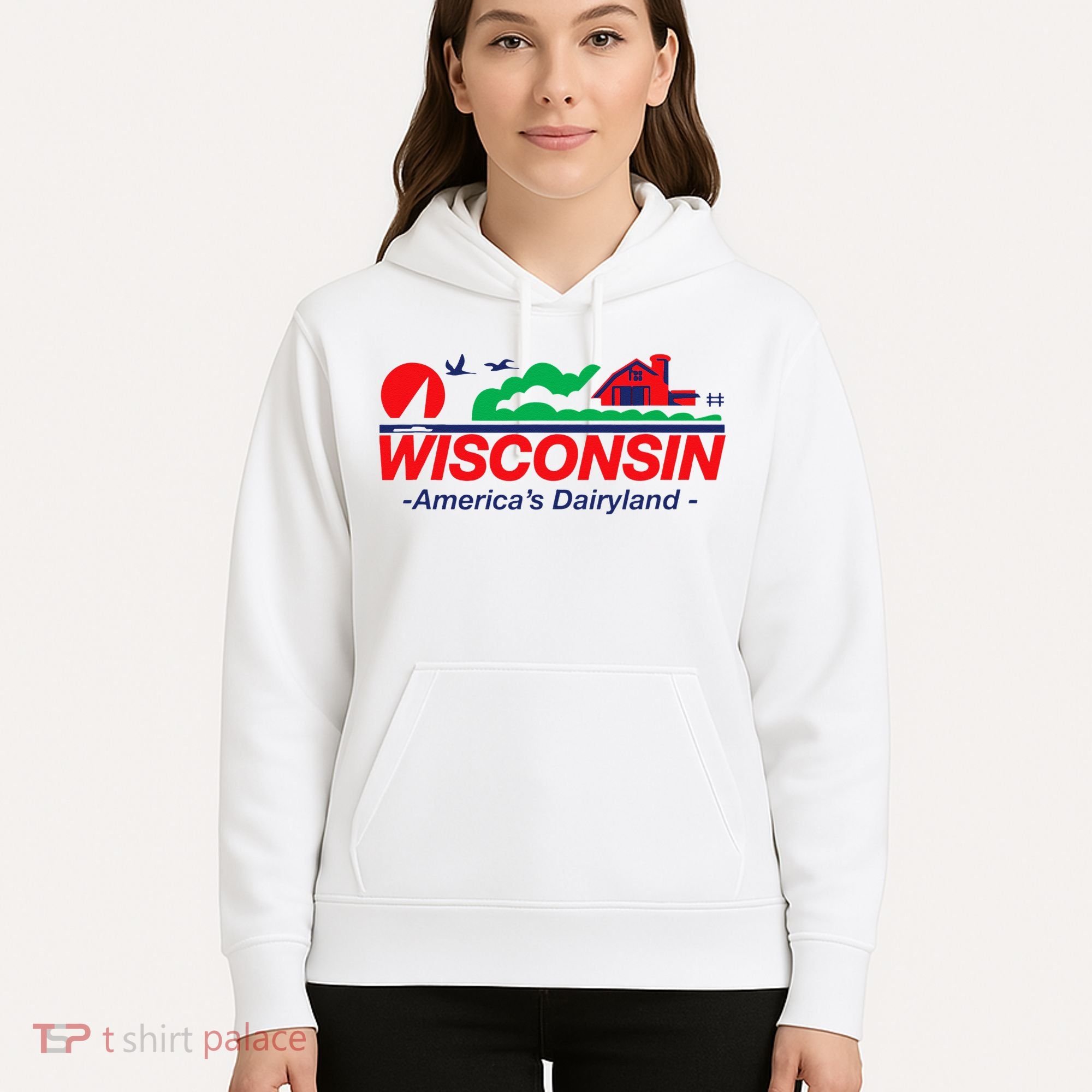 Wisconsin License Plate Americas Dairyland Hoodie