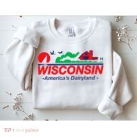 Wisconsin License Plate Americas Dairyland Sweatshirt thumb 2