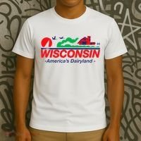 Wisconsin License Plate Americas Dairyland T-Shirt thumb 3