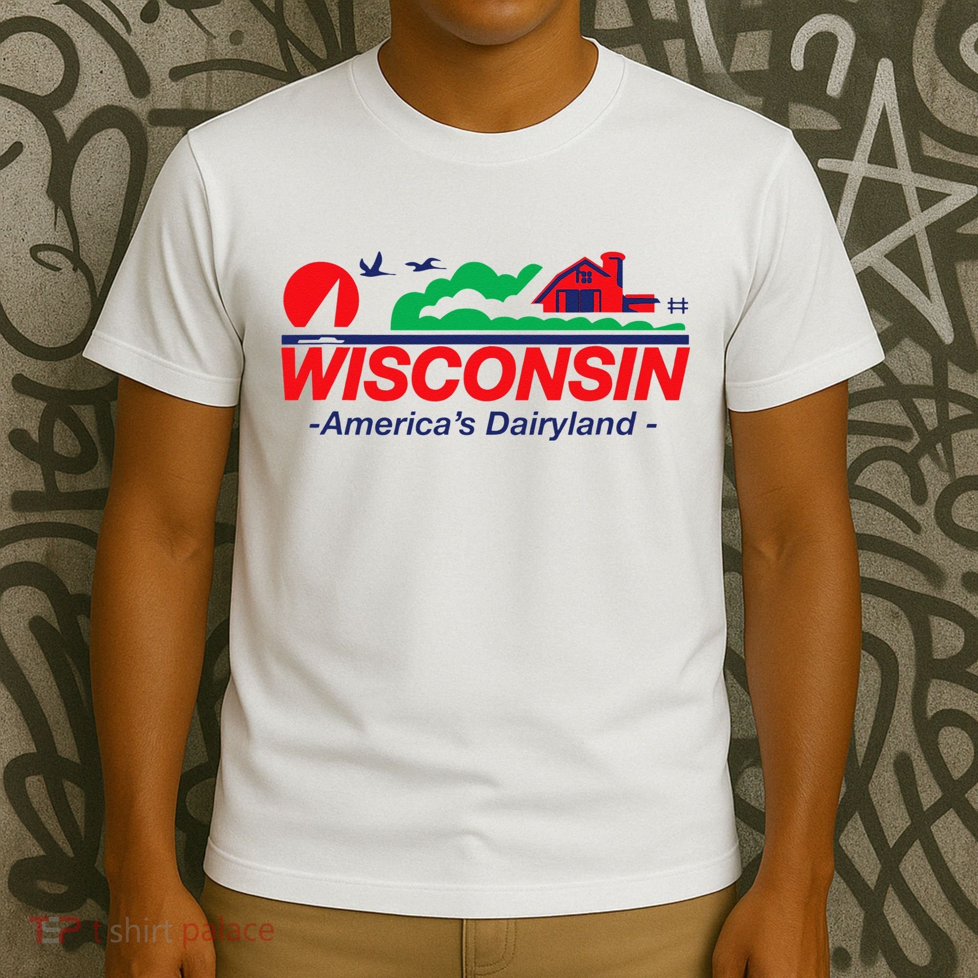 Wisconsin License Plate Americas Dairyland T-Shirt