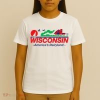 Wisconsin License Plate Americas Dairyland T-Shirt thumb 4