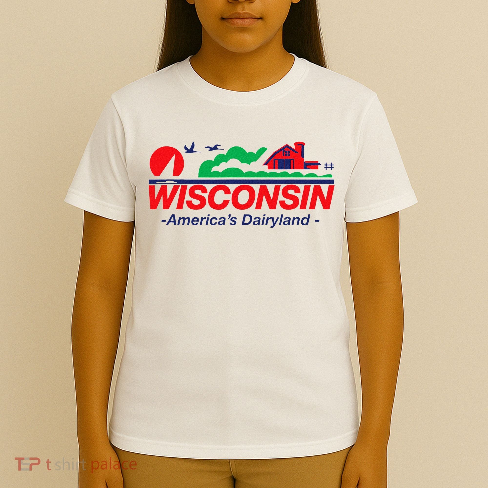 Wisconsin License Plate Americas Dairyland T-Shirt