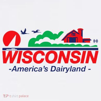 Wisconsin License Plate Americas Dairyland Button