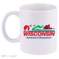 Wisconsin License Plate Americas Dairyland 11oz C Handle Ceramic Mug thumb 2