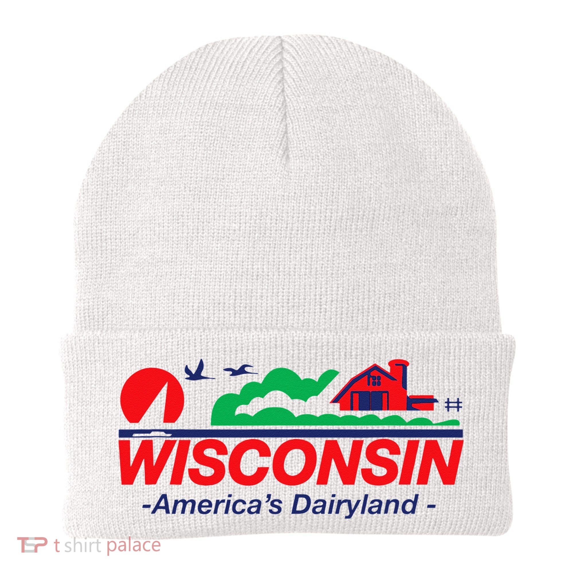 Wisconsin License Plate Americas Dairyland Beanie
