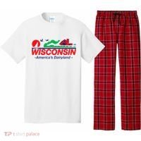 Wisconsin License Plate Americas Dairyland Pajama Set thumb 0